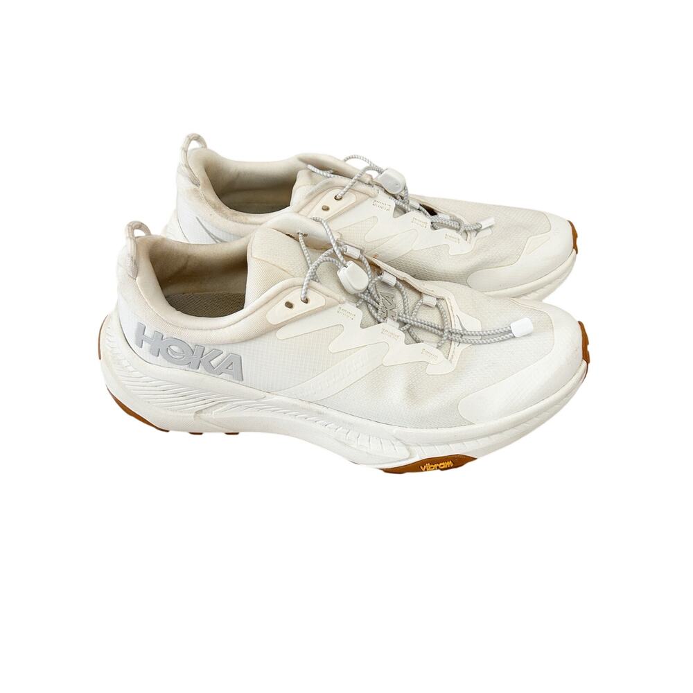 HOKA Transport White Gum Women Size 8.5 B Cordura Vibram Sneaker Like New